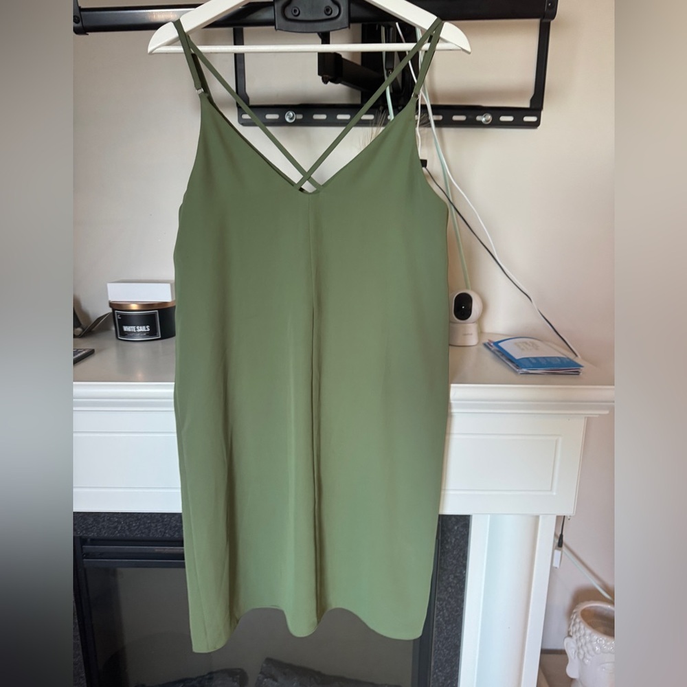 Topshop Olive Green Strappy Slip Dress NWT Size 6